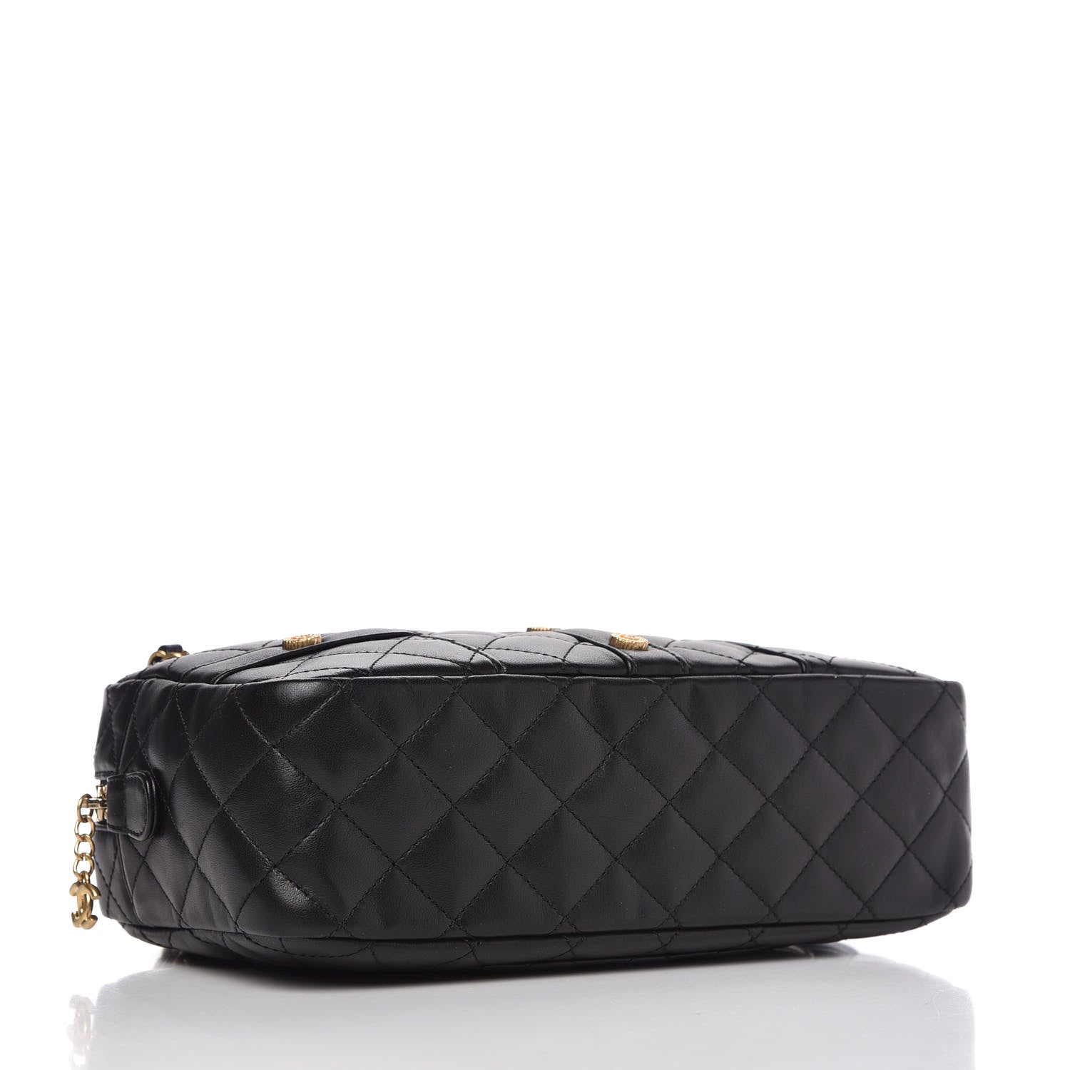 Chanel Calfskin Quilted Small Girl Shoulder Bag Black 4 of 10
