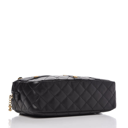Chanel Calfskin Quilted Small Girl Shoulder Bag Black 4 of 10