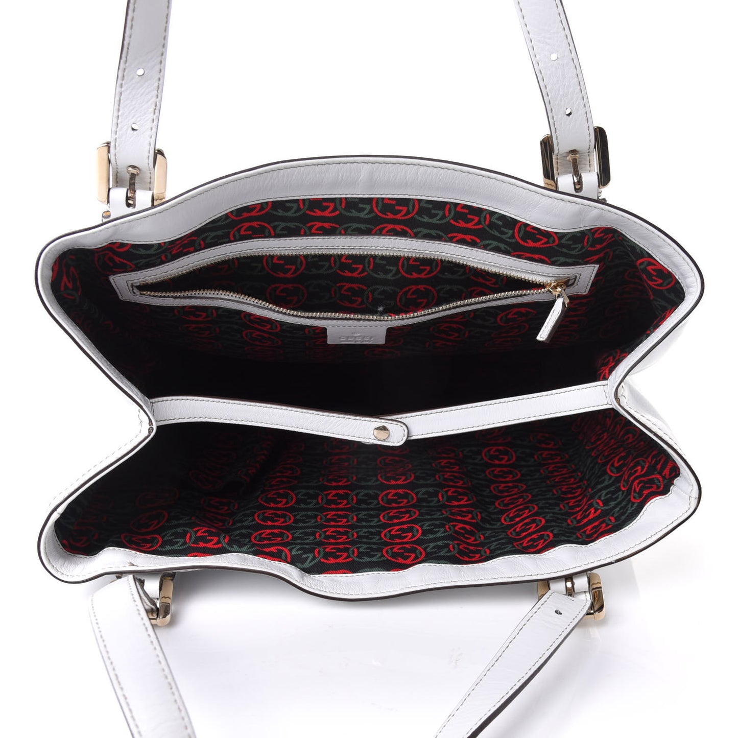 Calfskin Large Britt Shoulder Bag Off White
