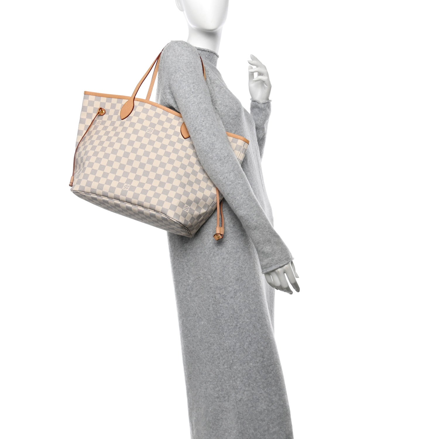 Louis Vuitton Damier Azur Neo Neverfull MM Rose Ballerine 2 of 10