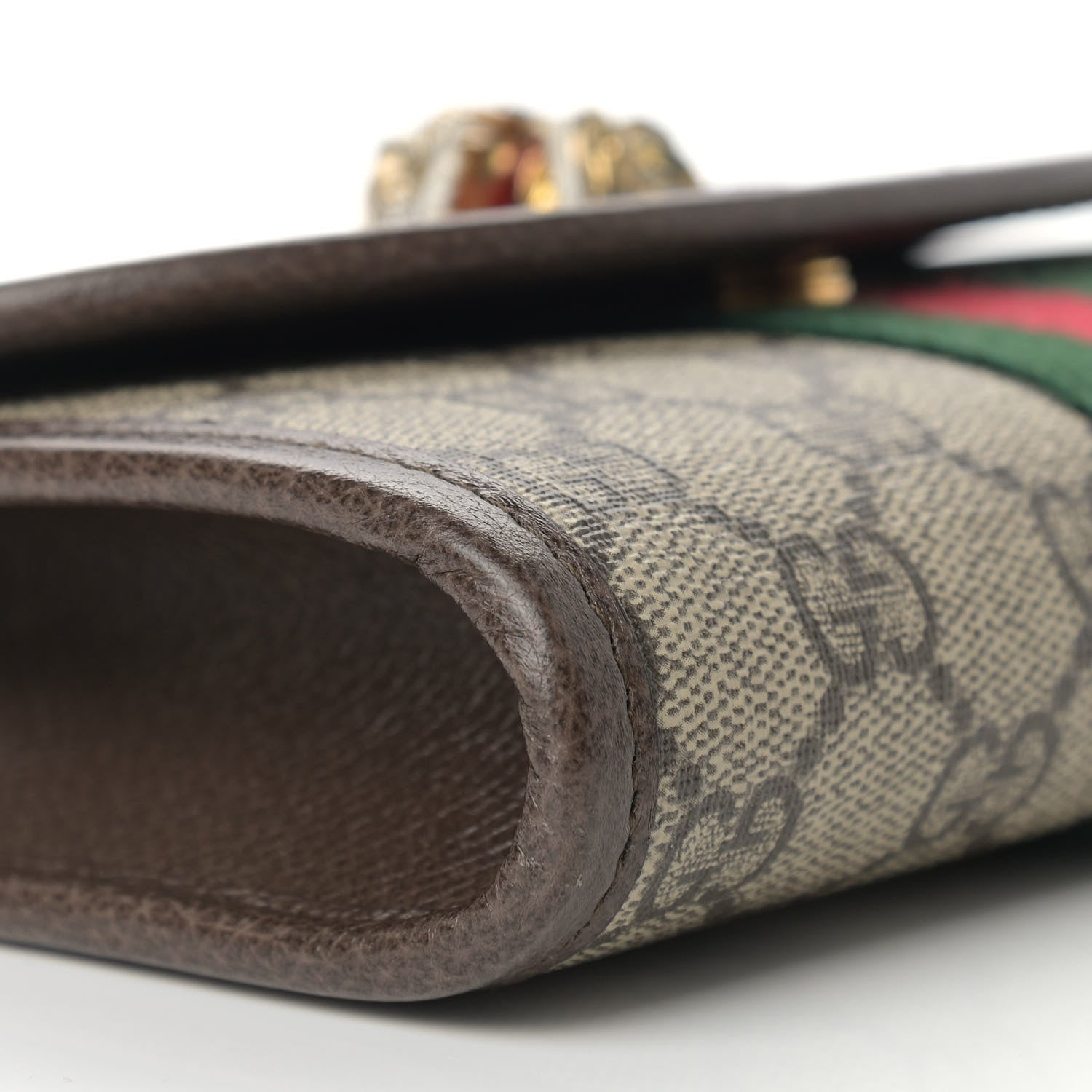 Gucci GG Supreme Monogram Web Mini Rajah Slim Flap Shoulder Bag Beige New Acero 7 of 8
