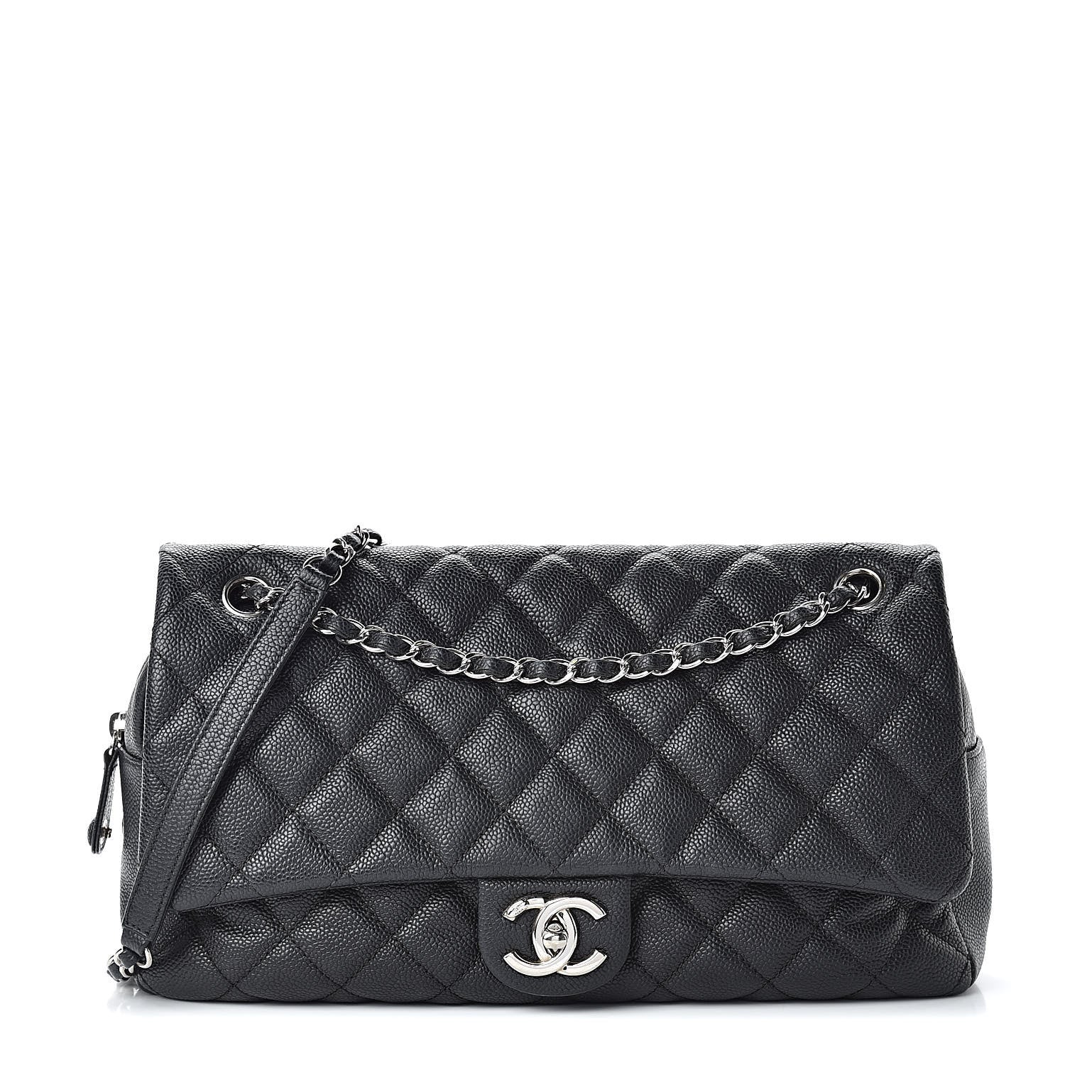 Chanel Caviar Quilted Jumbo Easy Flap Black 2 of 10