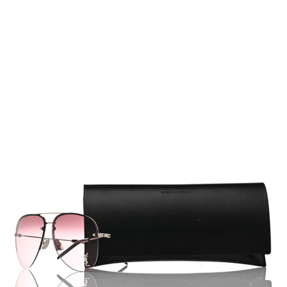 Saint Laurent Metal Aviator Classic 11 Sunglasses Silver Pink 8 of 8