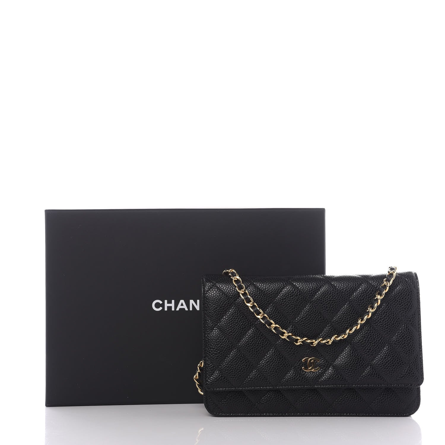 Chanel Caviar Quilted Wallet On Chain WOC Black 11 of 11