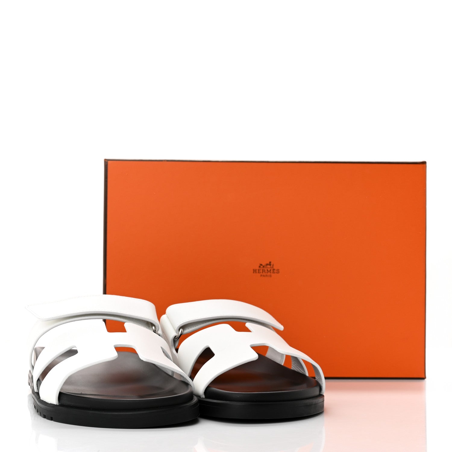 Hermes Calfskin Womens Chypre Sandals 39.5 White 11 of 11