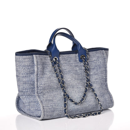 Chanel Canvas Large Deauville Tote Blue 4 of 10