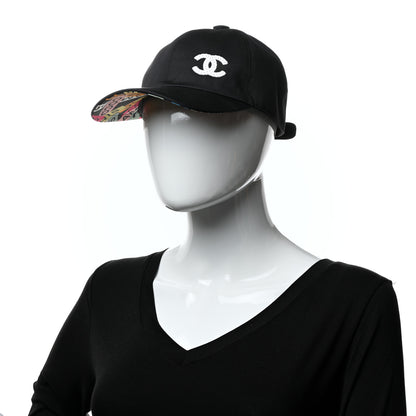 Chanel Cotton Sequin CC Cap Hat Black 2 of 10