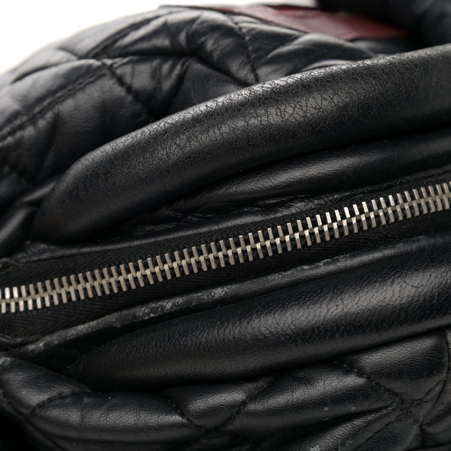 Chanel Nylon Quilted Coco Cocoon Medium Reversible Tote Black Red 12 of 17