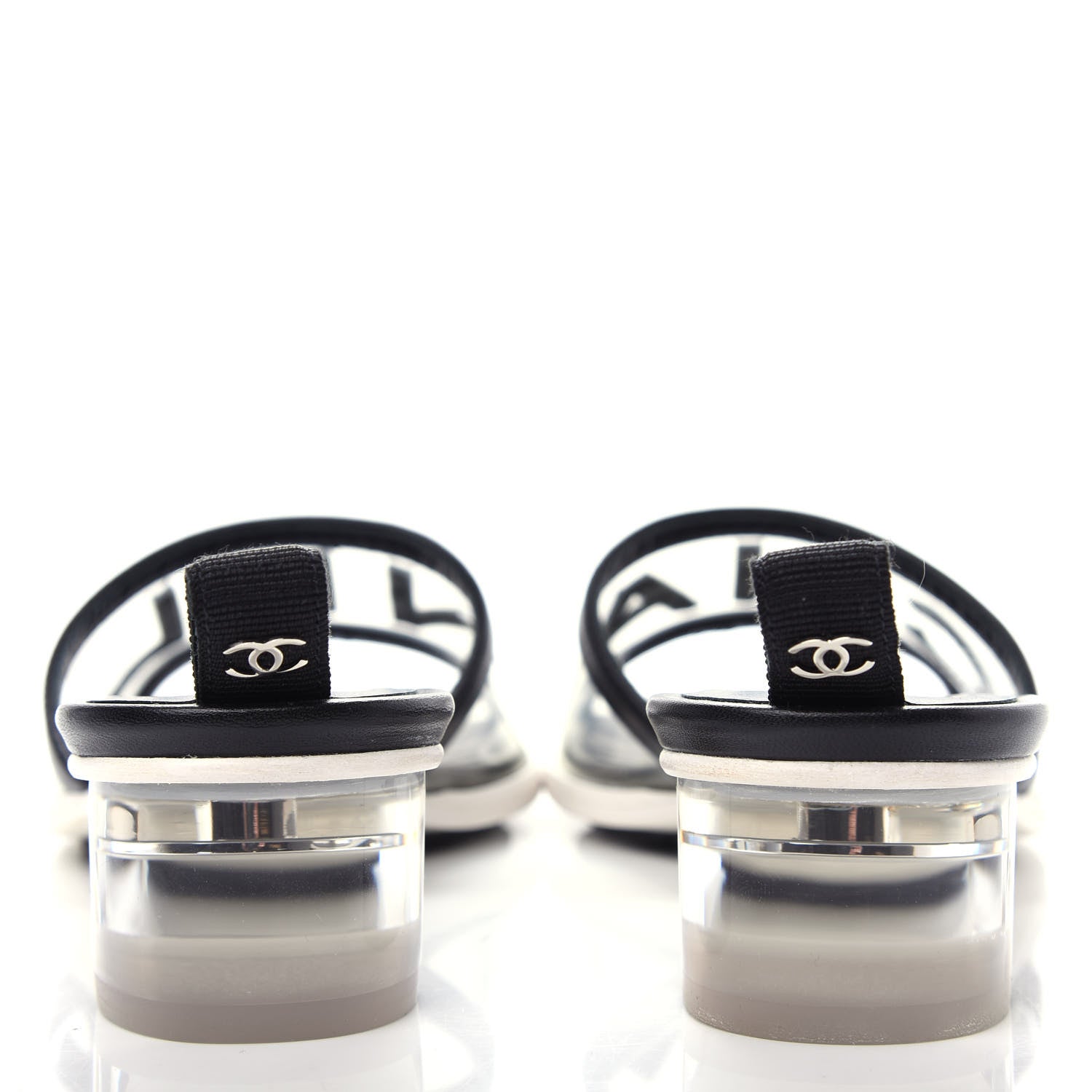 Chanel PVC Lambskin Logo Mules 35.5 Black 7 of 11