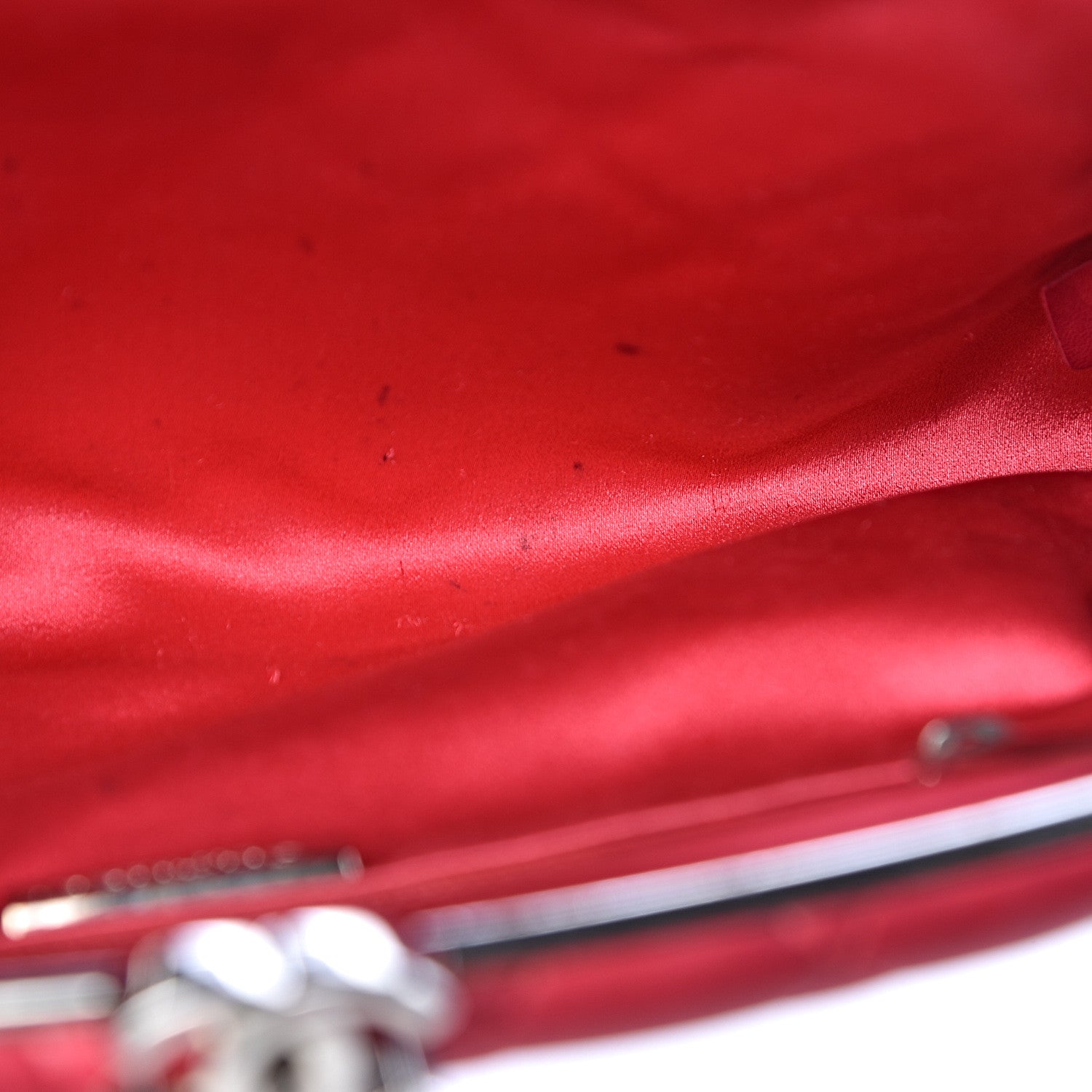 Chanel Lambskin Quilted Timeless Clutch Red 10 of 12