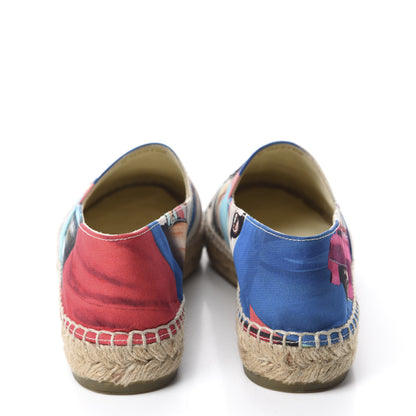 Chanel Fabric Patent CC Espadrilles 37 Multicolor Black 5 of 11