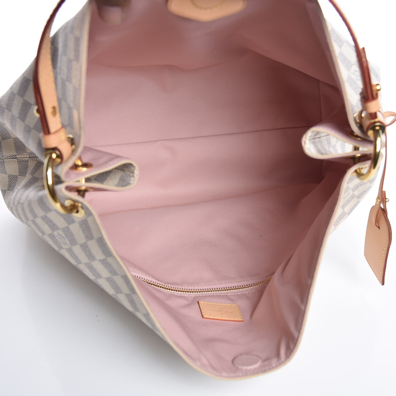 Louis Vuitton Damier Azur Graceful MM Rose Ballerine 5 of 9