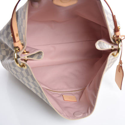Louis Vuitton Damier Azur Graceful MM Rose Ballerine 5 of 9