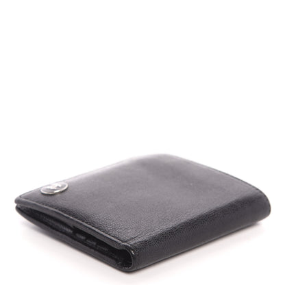Chanel Caviar CC Button Bi-Fold Wallet Black 3 of 9