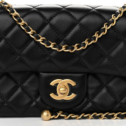 Chanel Lambskin Quilted Mini Rectangular Pearl Crush Flap Black 8 of 11