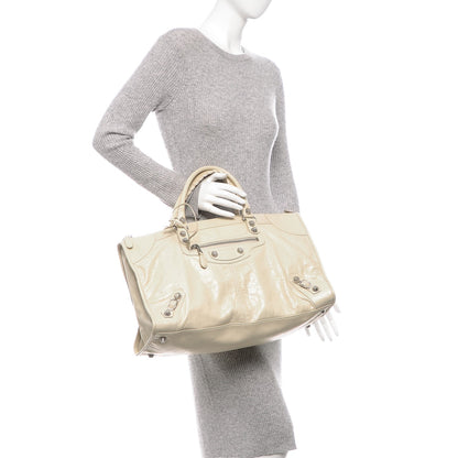 Balenciaga Agneau Arena Giant 12 Silver Hardware Work Blanc Creme Light Craie 2 of 8