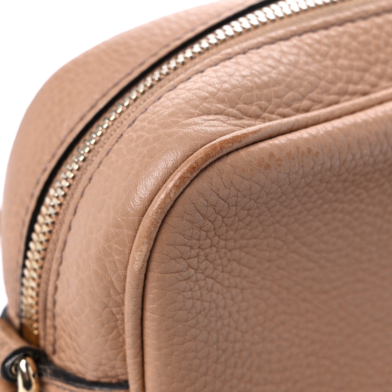 Gucci Pebbled Calfskin Small Soho Disco Bag Camelia 13 of 14