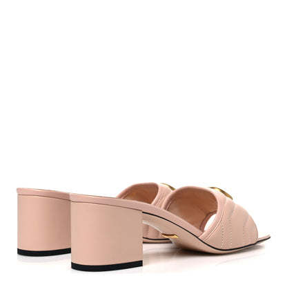 Gucci Nappa Matelasse GG Marmont 55mm Slide Sandals 40 Skin Rose 5 of 11