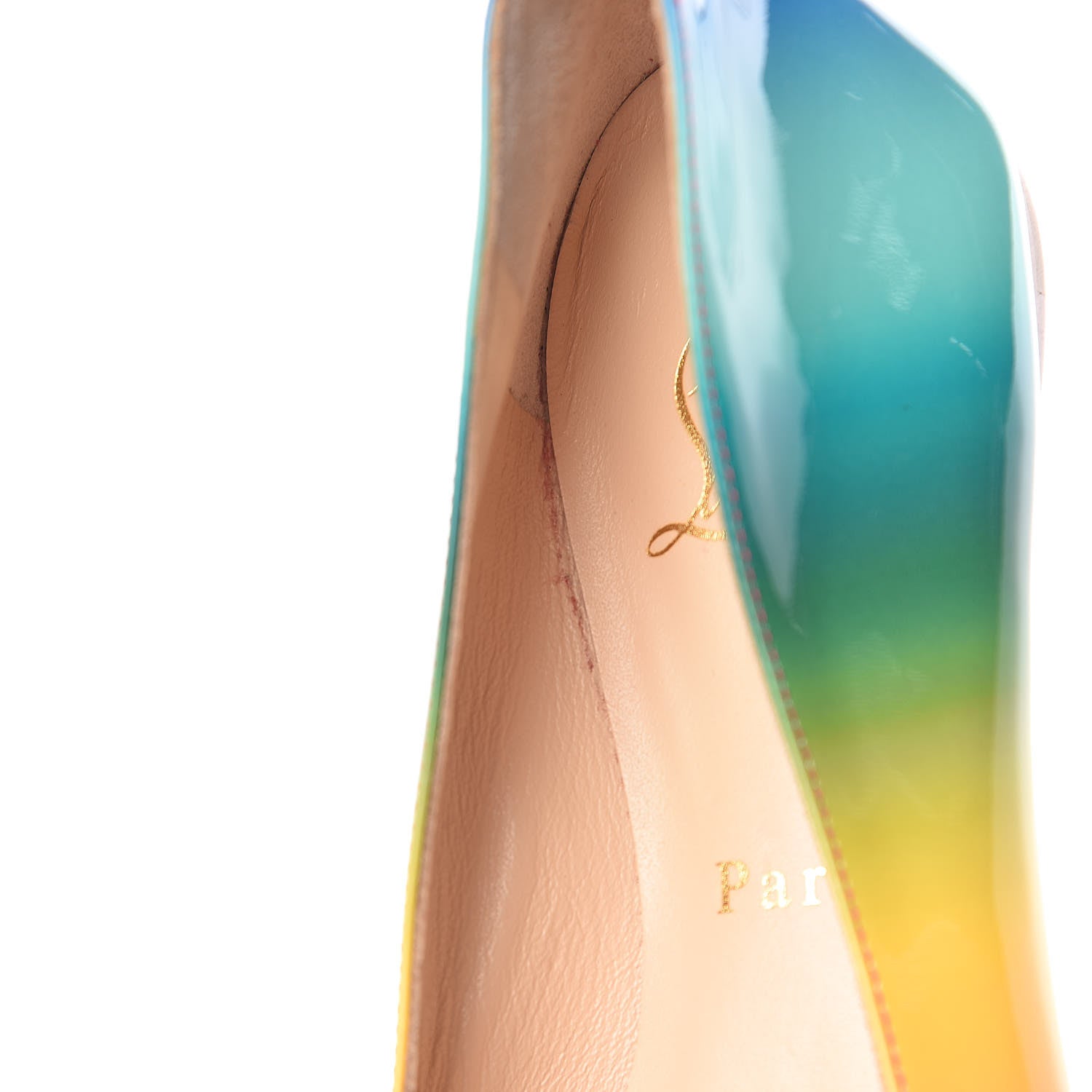 Christian Louboutin Patent Rainbow Ballalla Flats 37 Multicolor 9 of 10