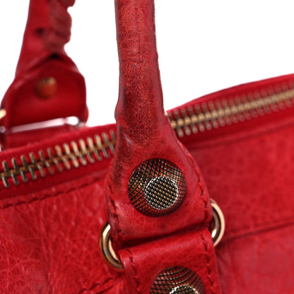Balenciaga Agneau Giant 12 Rose Gold Hardware Work Coquelicot 19 of 27