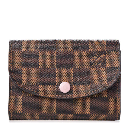 Louis Vuitton Damier Ebene Rosalie Coin Purse Rose Ballerine 1 of 7