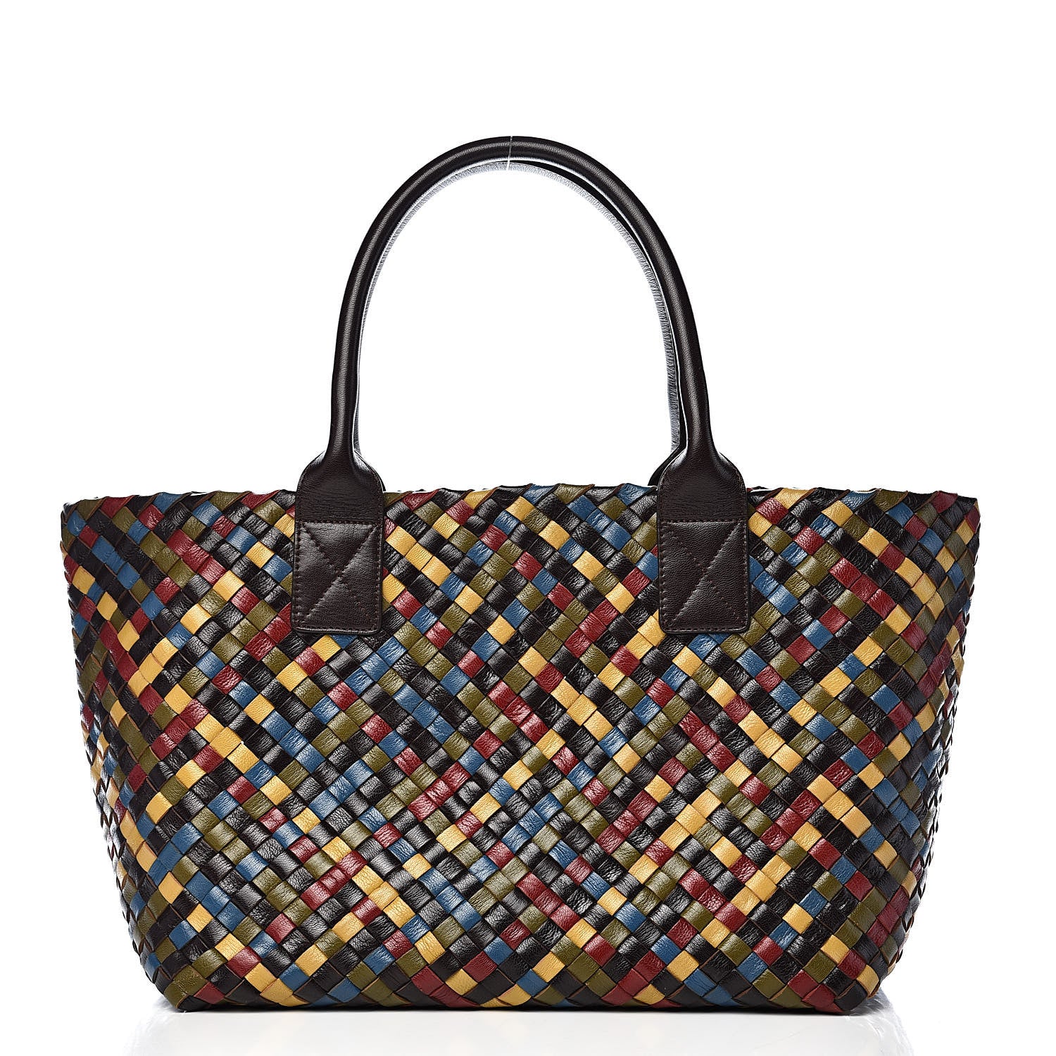 Bottega Veneta Shiny Goatskin Intrecciato Mini Cabat Multicolor 3 of 13
