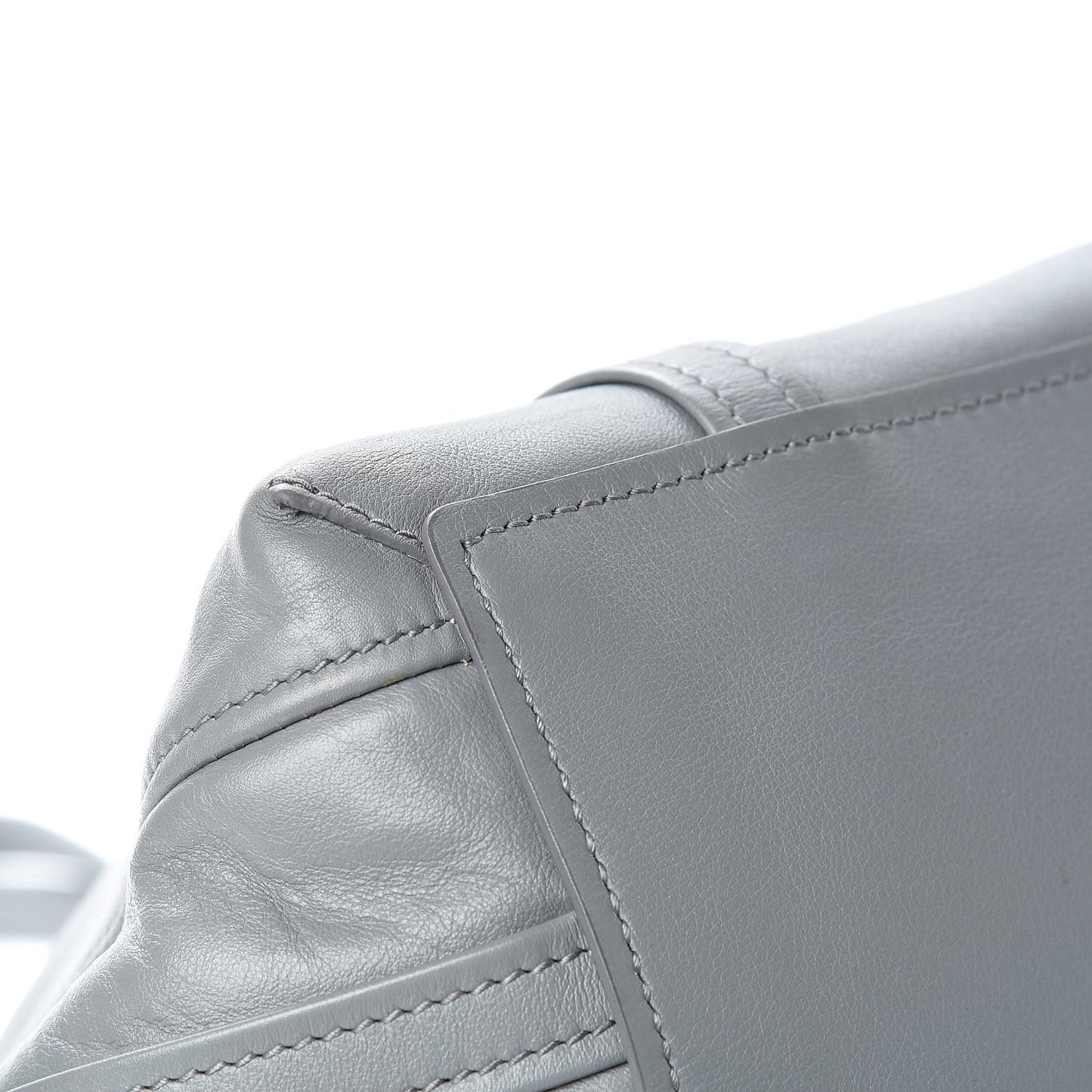 Calfskin Large Laundry Cabas Tote Gris Pyrite