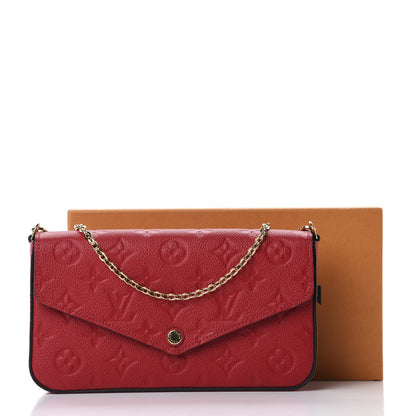 Louis Vuitton Empreinte Pochette Felicie Chain Wallet Scarlet 12 of 12