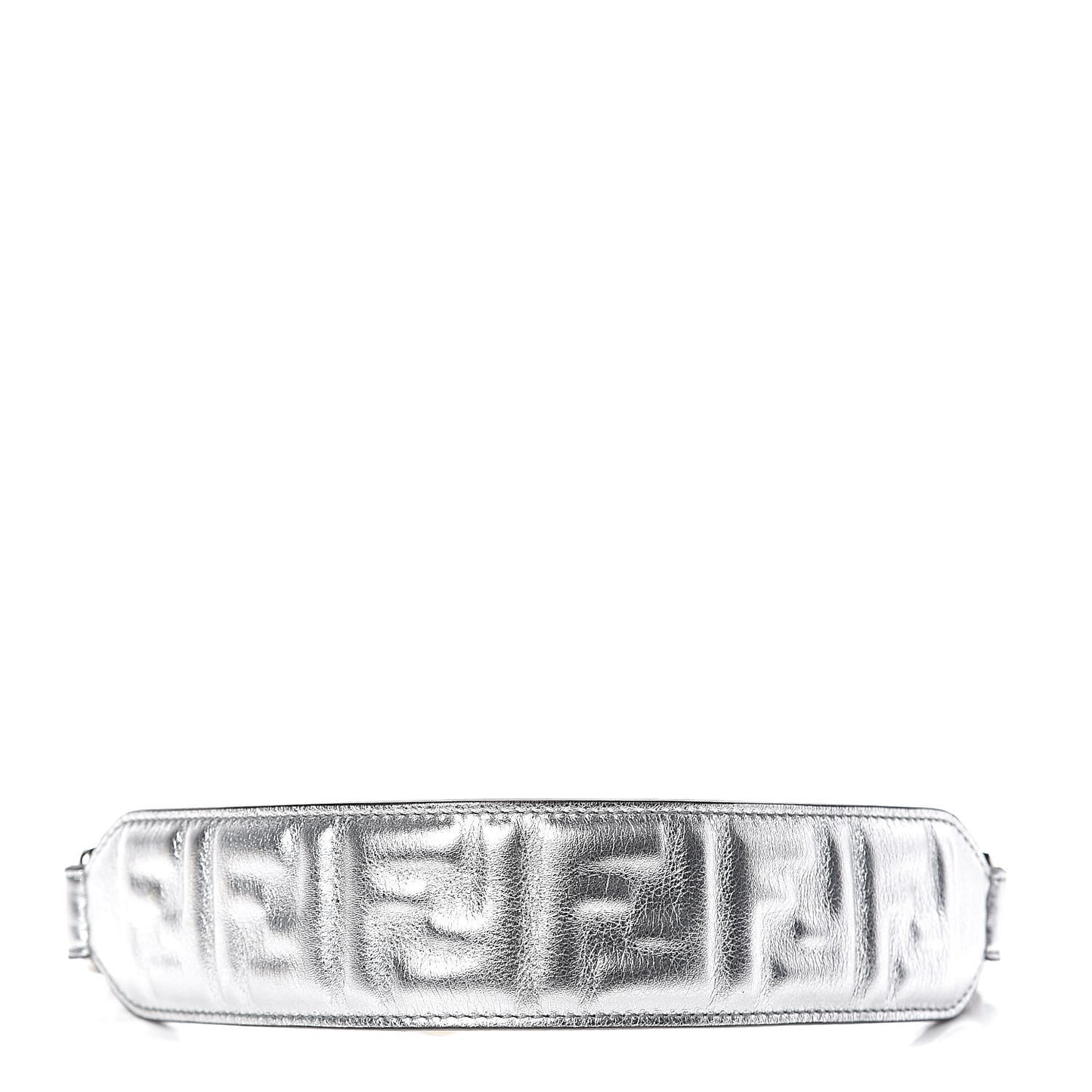 Vitello Catalan Mirror FF 1974 Embossed Mini Strap You Argento