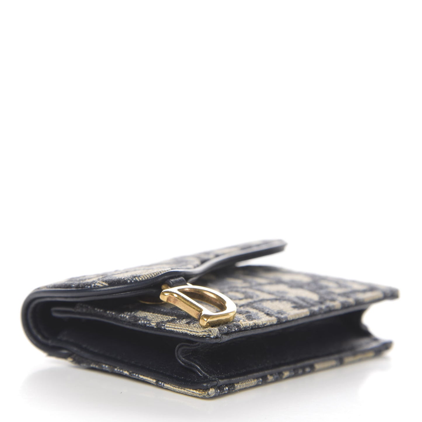 Oblique Saddle Card Holder Blue