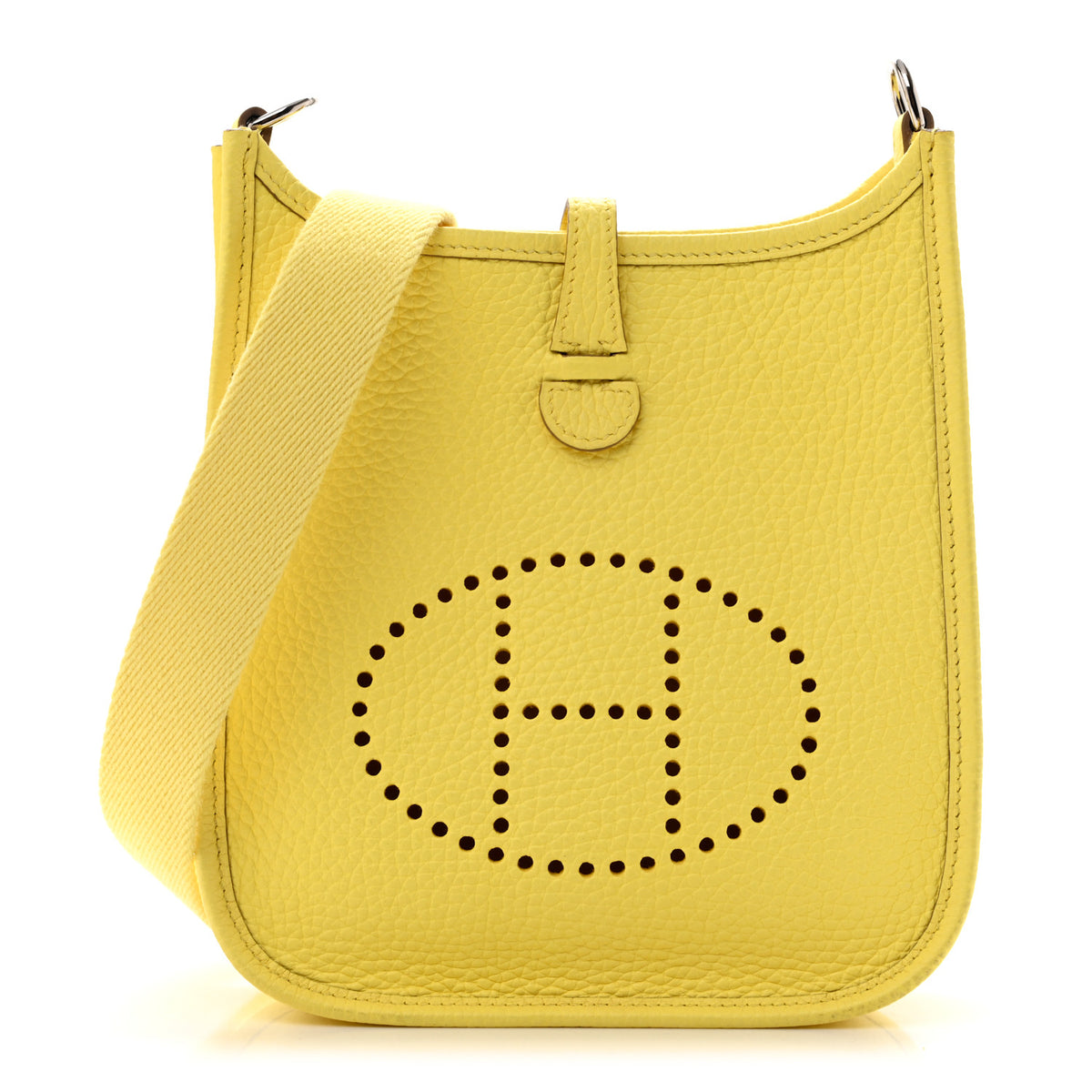 Hermes Taurillon Clemence Evelyne TPM Lime 1 of 12