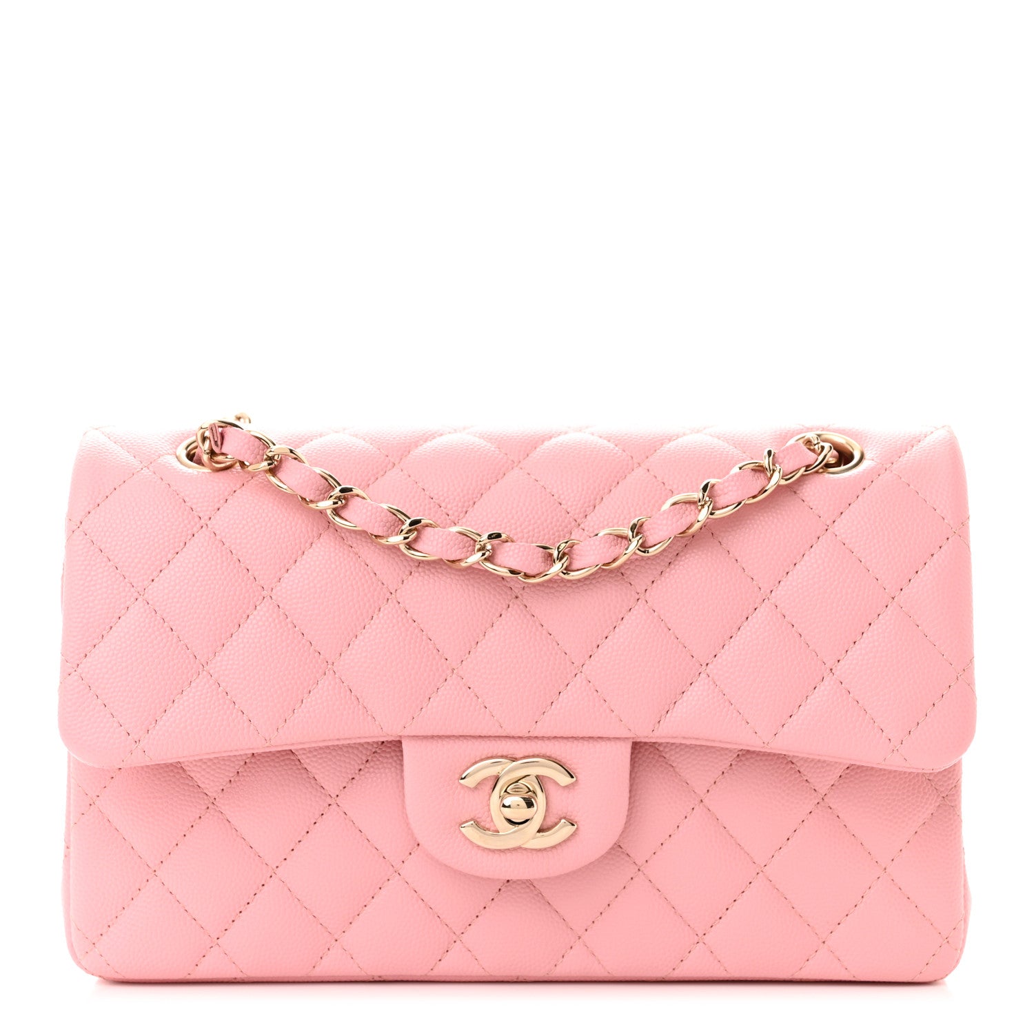 Chanel Caviar Quilted Small Double Flap Pink 1 of 11