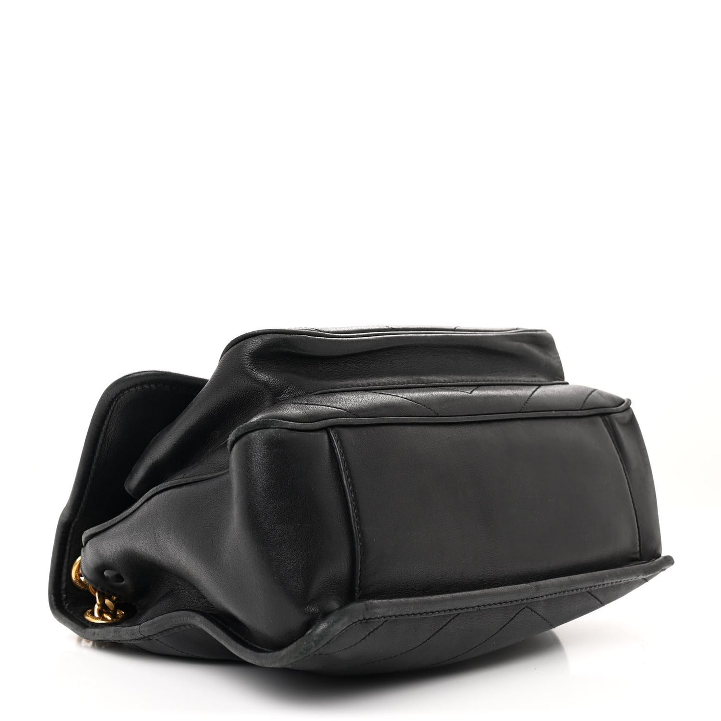 Lambskin Matelasse Monogram Medium Niki Chain Satchel Black