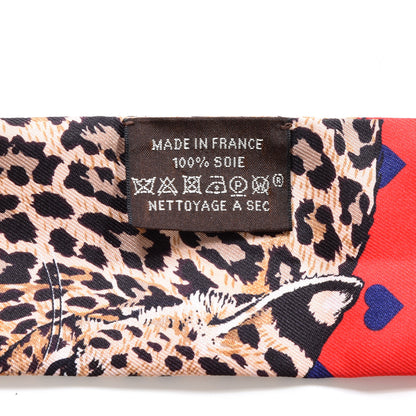 Hermes Silk Jungle Love Love Twilly Rouge Marine Fauve 4 of 4