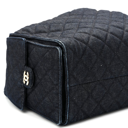 Chanel Denim Quilted Medium Chanel 25 Handbag Dark Blue 10 of 11