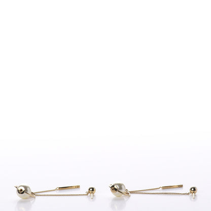 Christian Dior Pearl Tribales Dangle Chain Earrings Gold 3 of 6