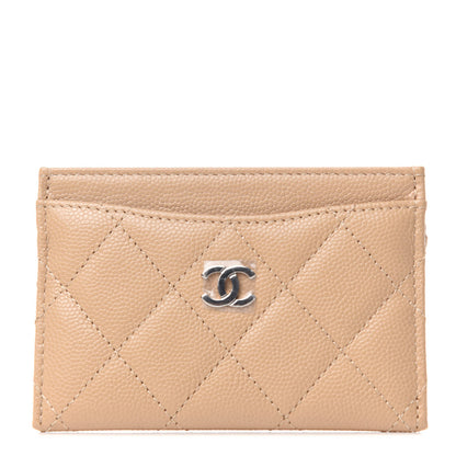 Chanel Caviar Quilted Card Holder Beige 1 of 8