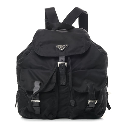 Prada Tessuto Nylon Saffiano Medium Backpack Black 1 of 10