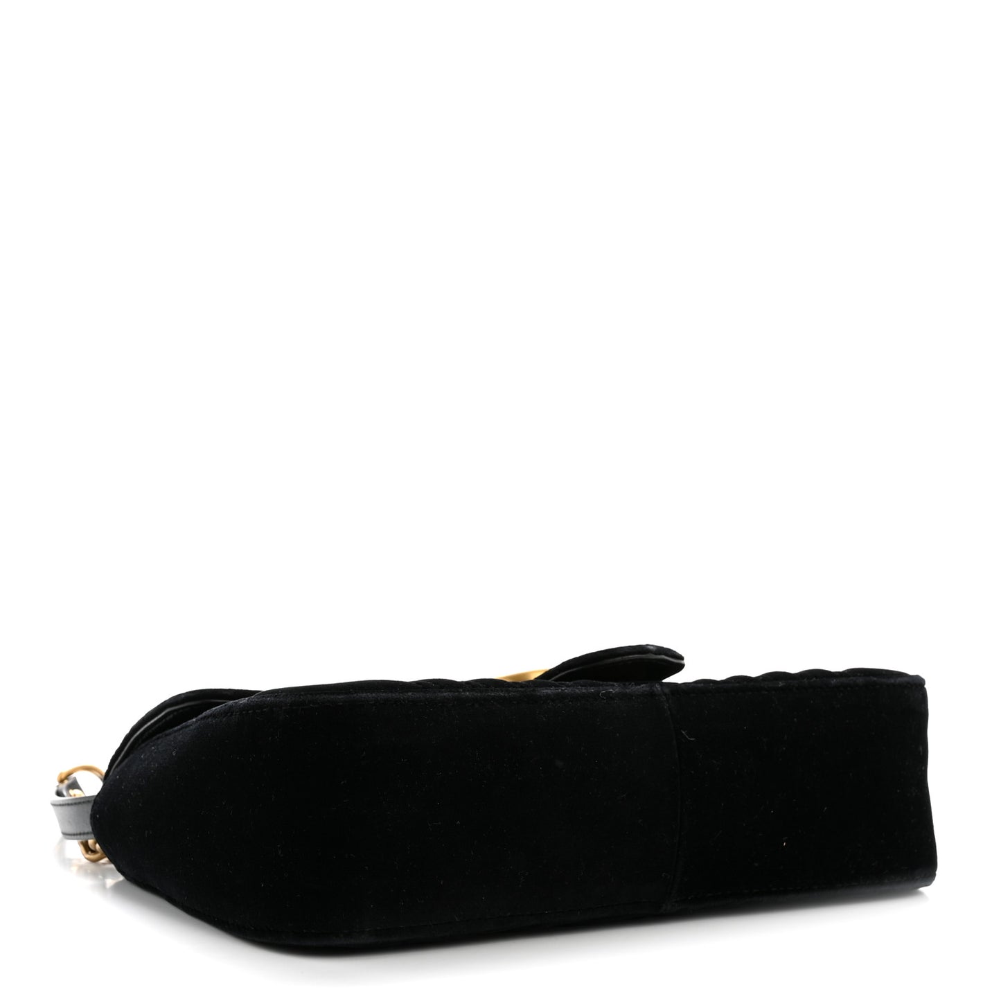 Velvet Matelasse Mini GG Marmont Shoulder Bag Black