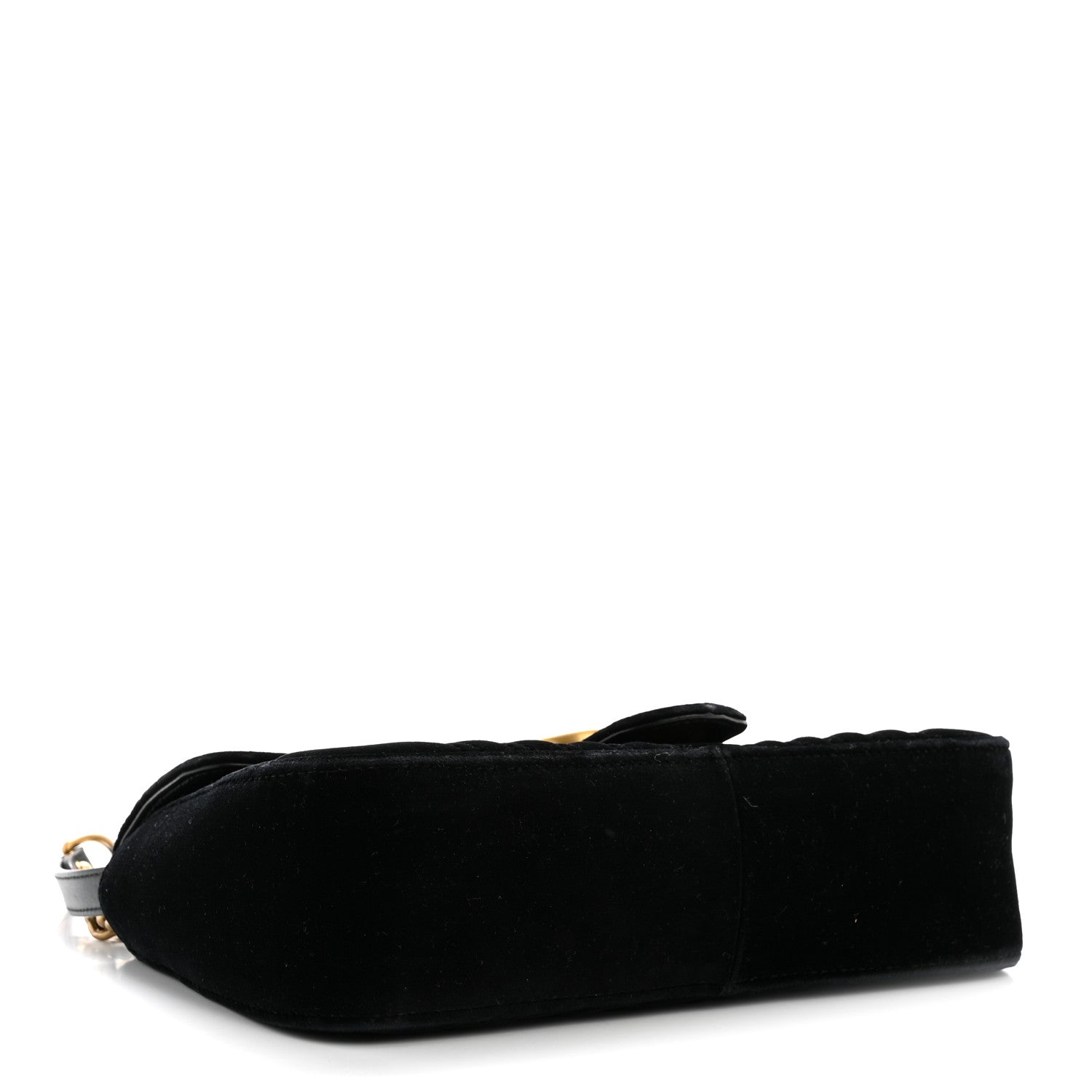 Gucci Velvet Matelasse Mini GG Marmont Shoulder Bag Black 4 of 14