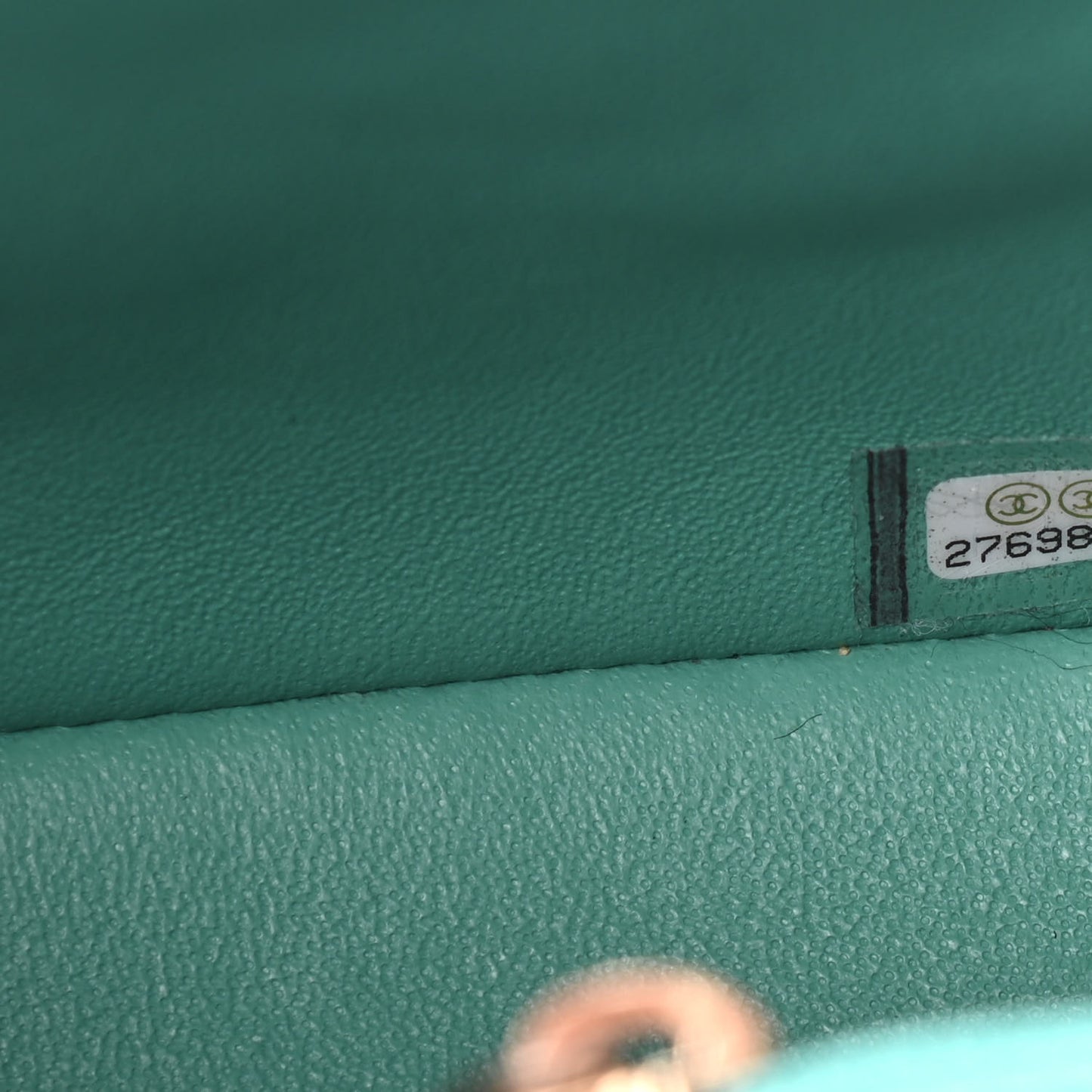 Lambskin Quilted Mini Square Flap Green