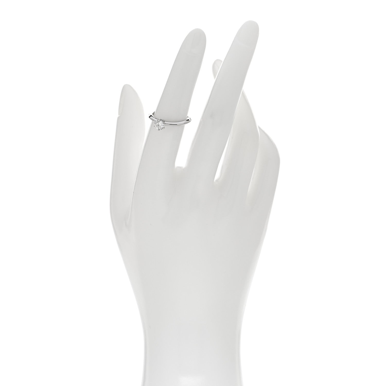 Tiffany Platinum Diamond .39ct Solitaire Engagement Ring 51 5.75 2 of 4
