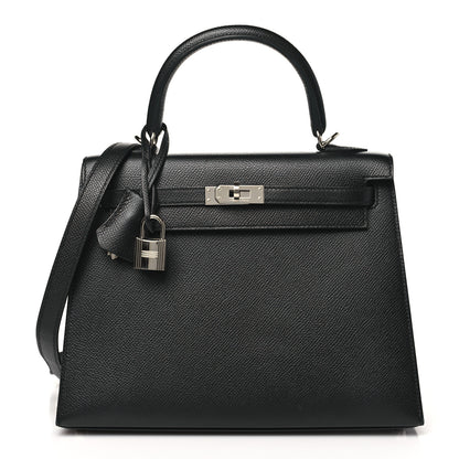 Hermes Epsom Kelly Sellier 25 Black 1 of 10
