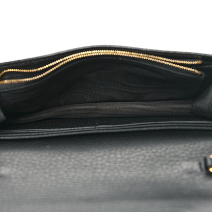 Gucci Calfskin Mini GG Marmont Chain Wallet Black 5 of 11