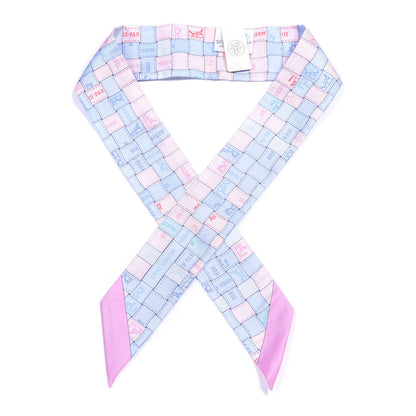 Hermes Silk Bolduc Au Carre Twilly Bleu Pale Rose Pale 1 of 4