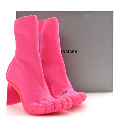 Balenciaga X VIBRAM Knit 80mm Toe Booties 37 Fluo Pink 8 of 8