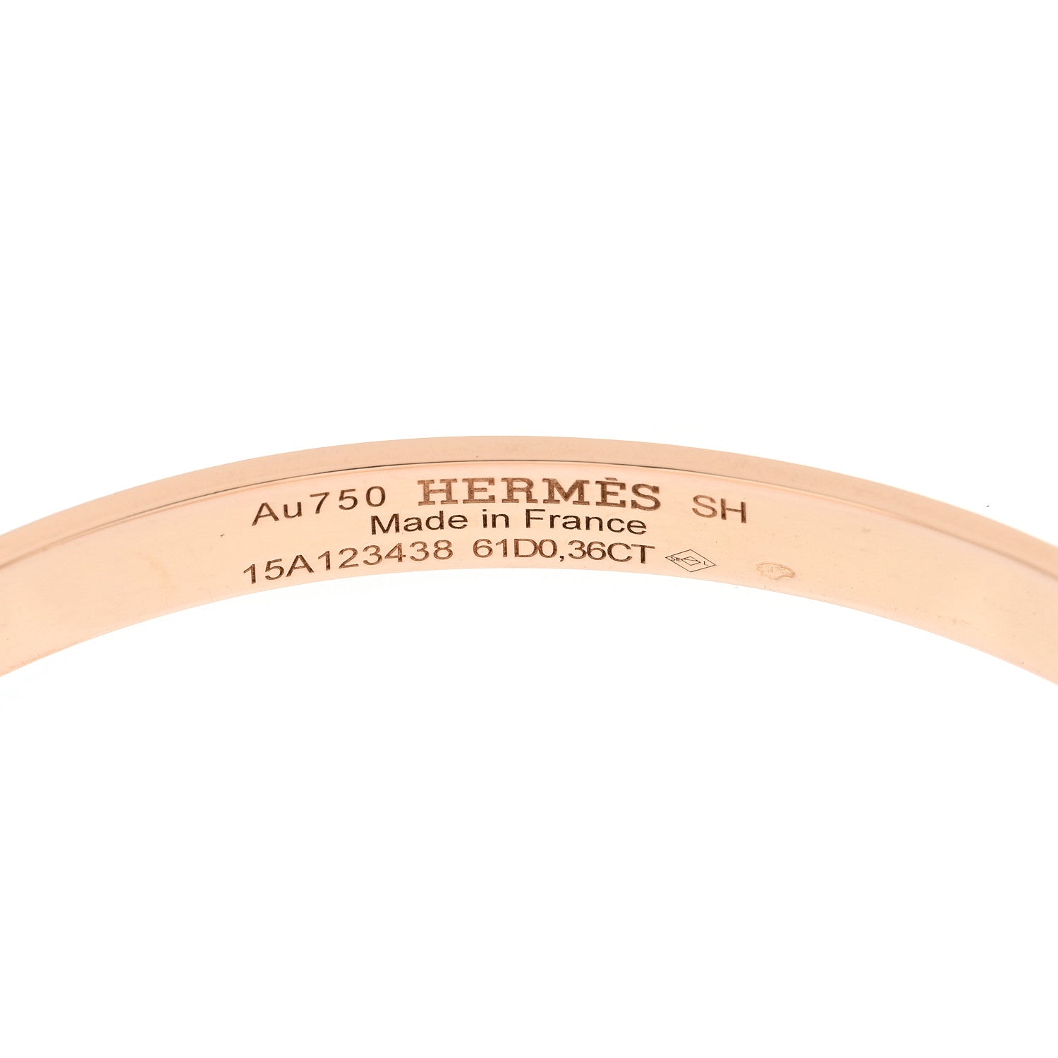 Hermes 18K Rose Gold Diamond PM Kelly Pave Bracelet SH 3 of 4
