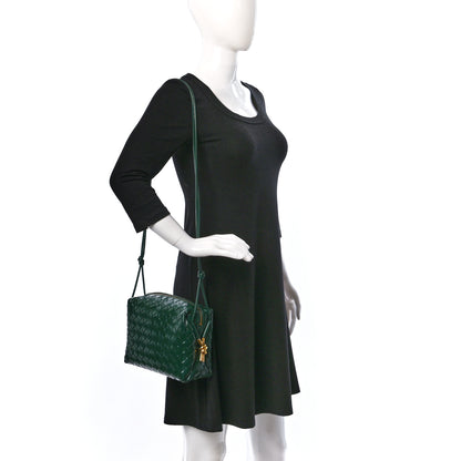 Bottega Veneta Polished Patent Intrecciato Knot Small Loop Camera Bag Raintree 2 of 9