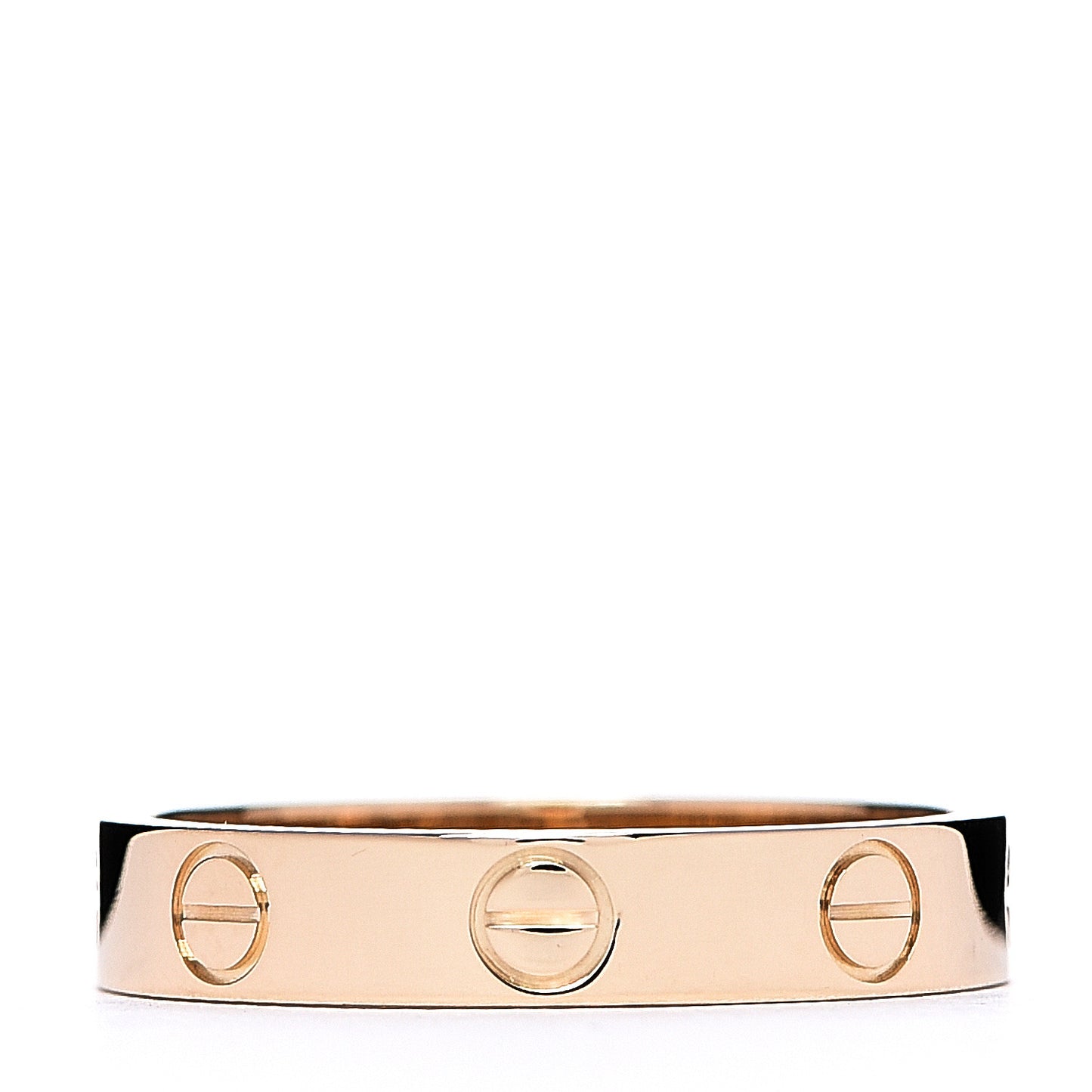 18K Yellow Gold 3.5mm LOVE Wedding Band Ring 52 6