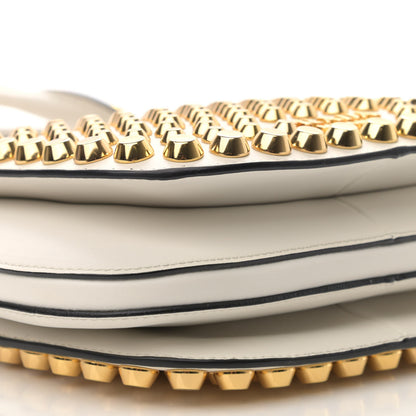 Prada City Calfskin Studded Small Margit Bag White 9 of 10